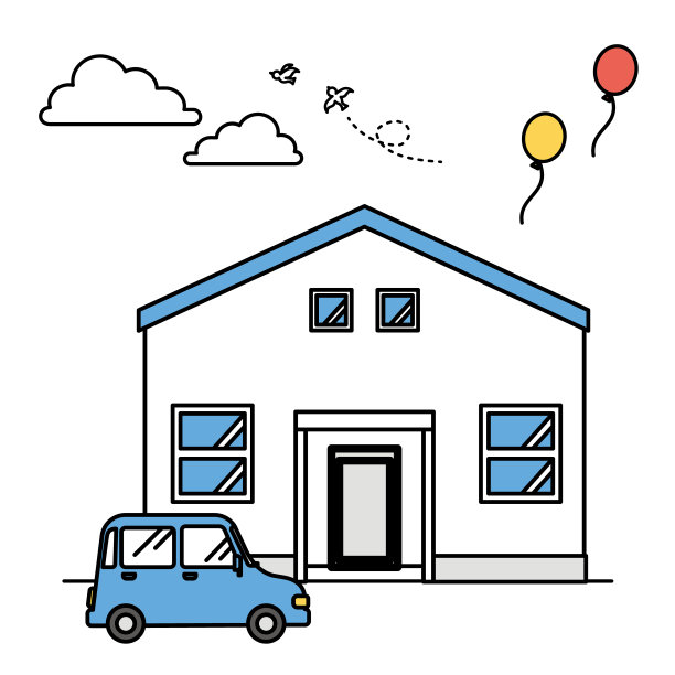 简易房屋插图(L型)图片下载