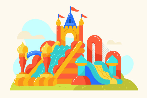 平面设计弹跳屋图片下载