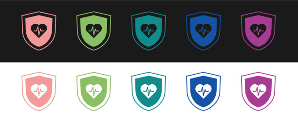 设置人寿保险与盾图标隔离图片下载