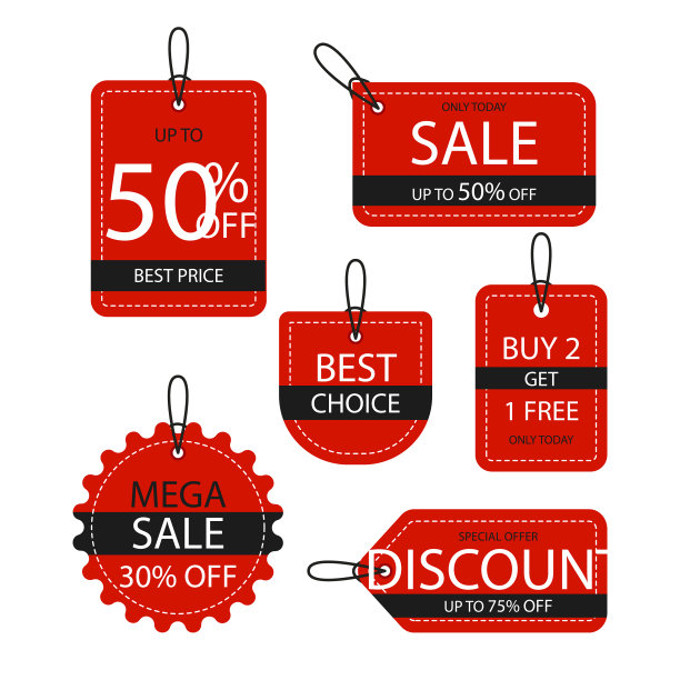 平面设计销售标签集图片下载