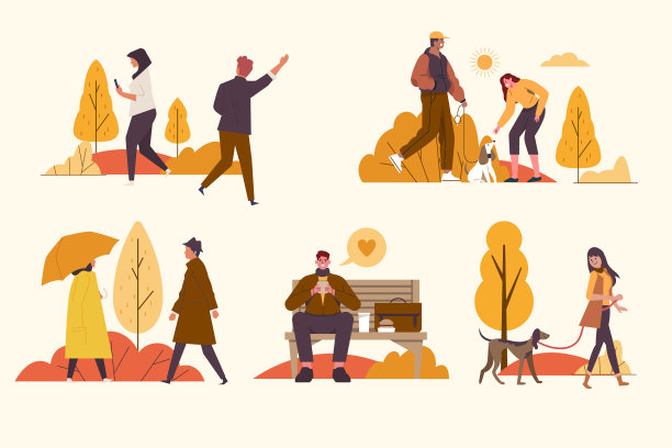 手绘扁人秋装图片下载