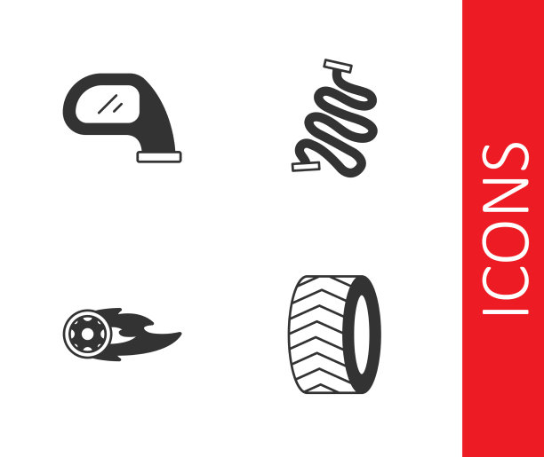 将汽车轮胎、镜子轮置于火焰中图片下载