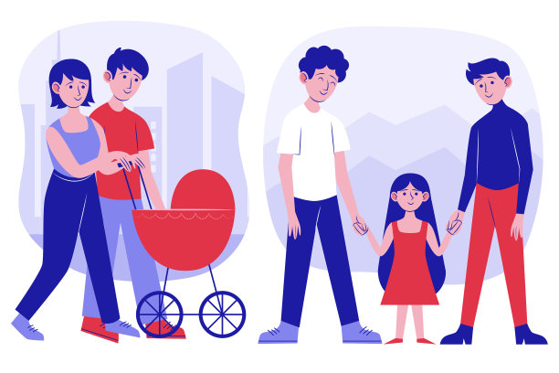 手绘平面家庭场景设置图片下载