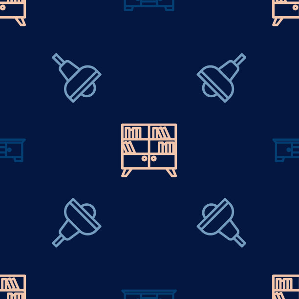 设置线，电视，桌子，台灯，挂和图书馆图片下载