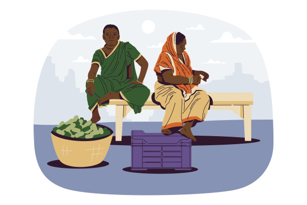 手绘印度生活方式图片下载