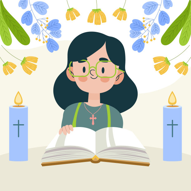 手绘平面设计圣经研究图片下载