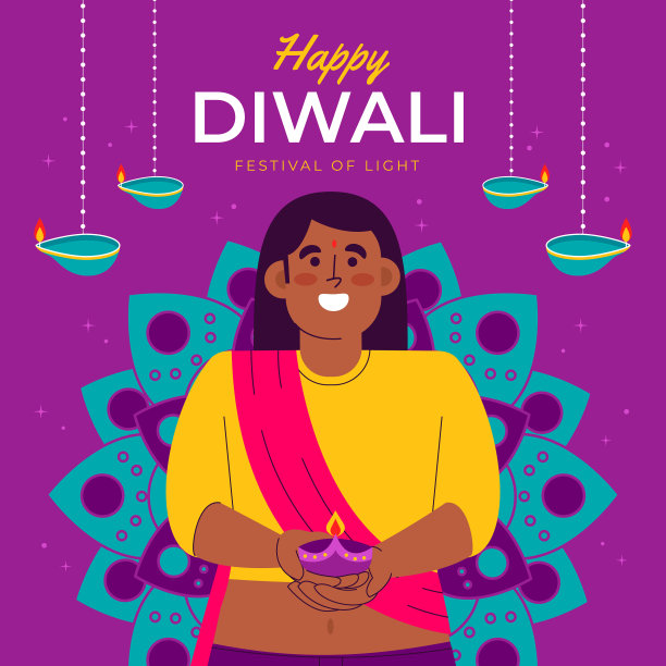 平排灯节庆典图片下载