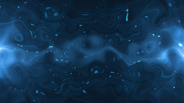 粒子背景动画，未来神秘流动的数字粒子波去聚焦虚拟现实抽象的网络空间环境背景。图片下载