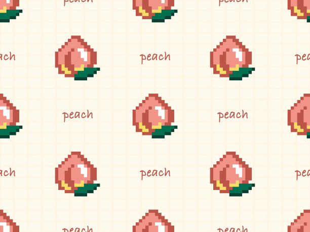 桃色无缝图案在橙色背景图片下载