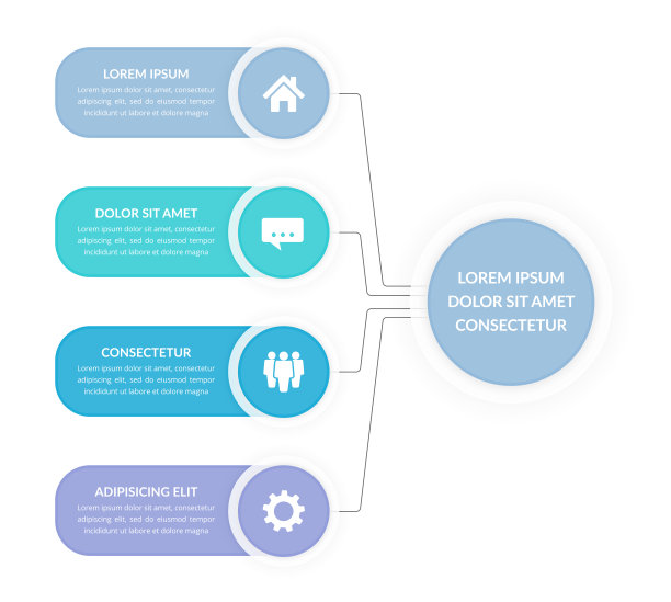 包含4个元素的信息图模板图片下载