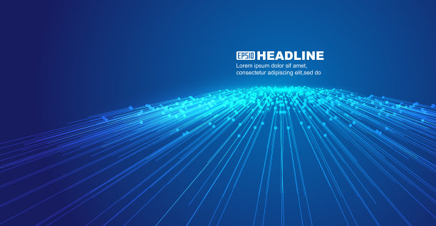 蓝色延伸空间向前点线技术技术矢量背景图片下载