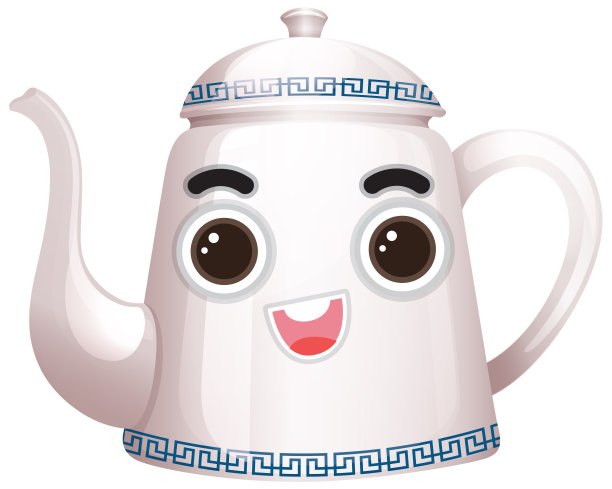 一个白色水壶的卡通人物图片下载