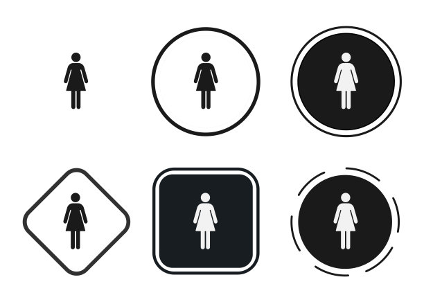 女性图标.网页图标集.图标集合. 简单矢量图图片下载