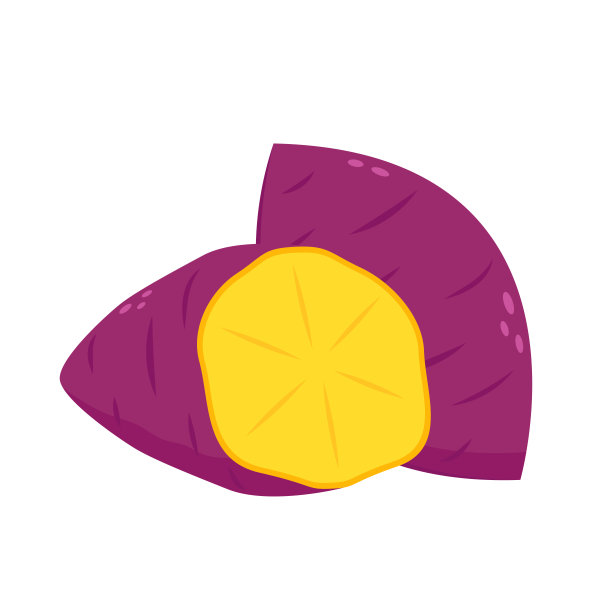 红薯。有机健康蔬菜。新鲜的天然根。在矢量卡通平面风格。烤红薯。日本红薯。图片下载