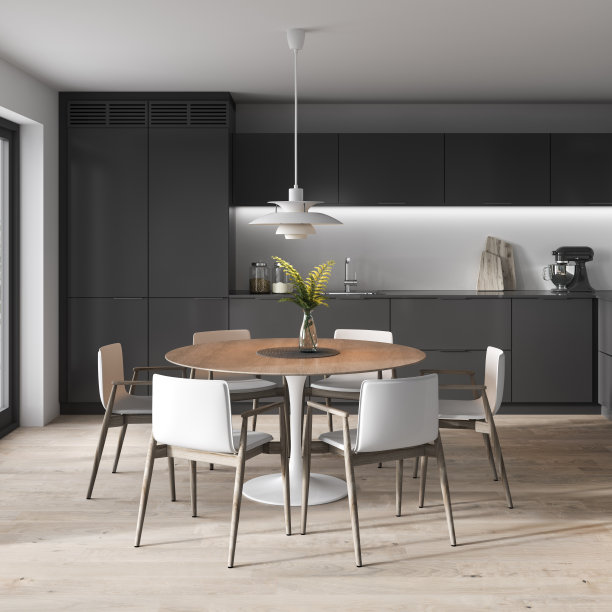 现代餐厅和厨房图片下载