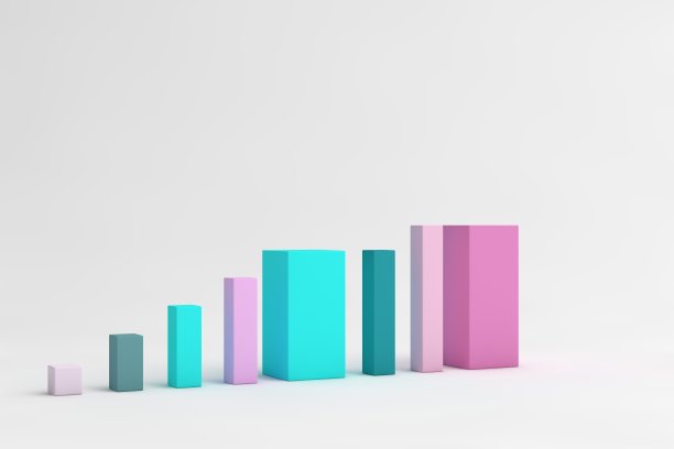 3D彩色几何块图片下载