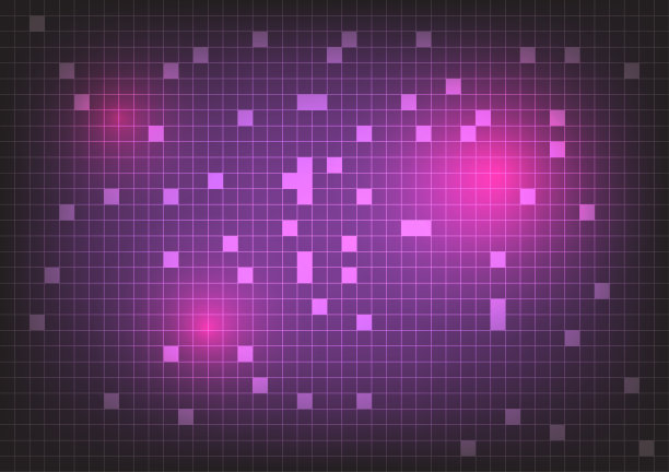 科技背景高科技传播概念创新背景矢量插画。紫色方格网格背景。图片下载