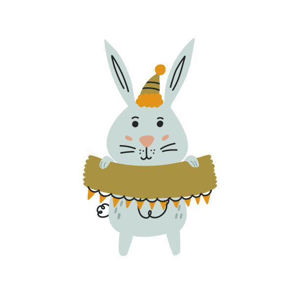 兔子和标牌图片下载