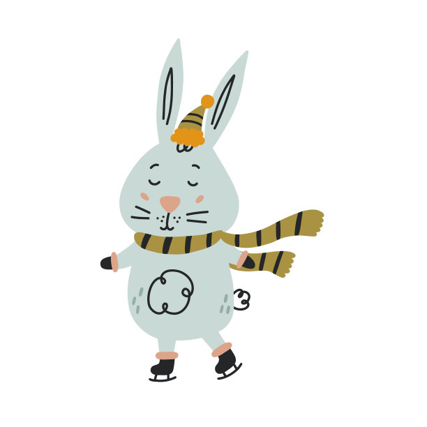 兔子溜冰鞋图片下载