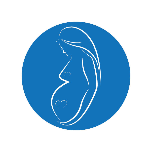 美女孕妇矢量图标模板图片下载