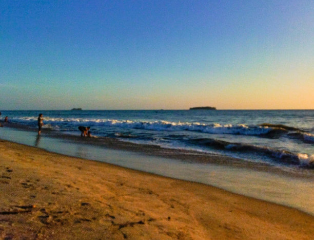 在沙滩上玩耍图片下载