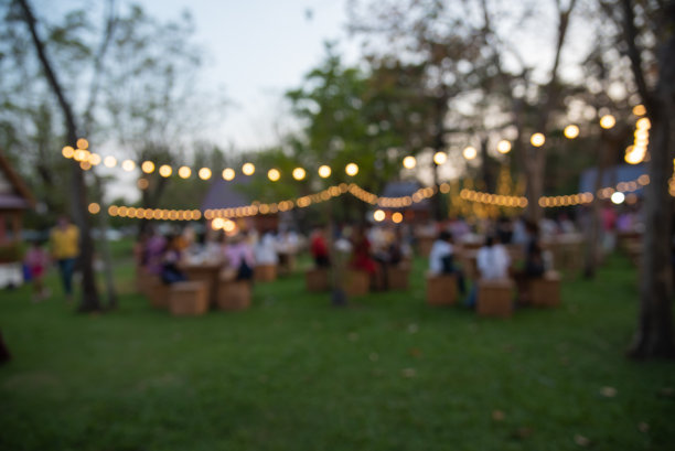 模糊节日在花园城市公园与bokeh为背景使用。的语气图片下载