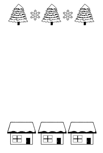 冬天框架;黑与白图片下载