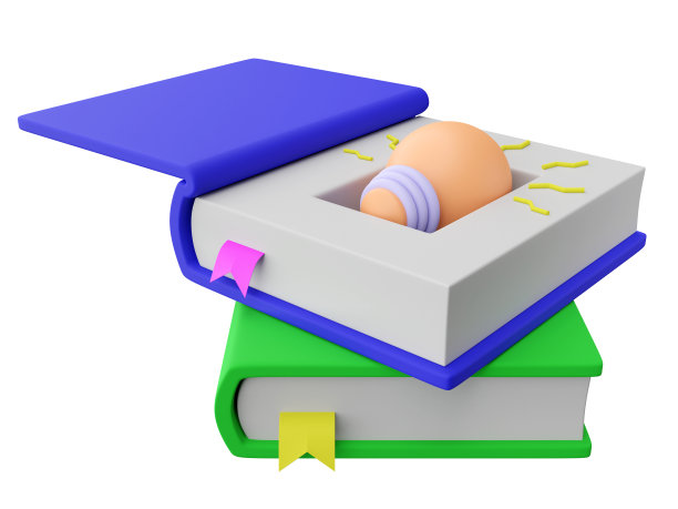 带灯泡的彩色书图片下载