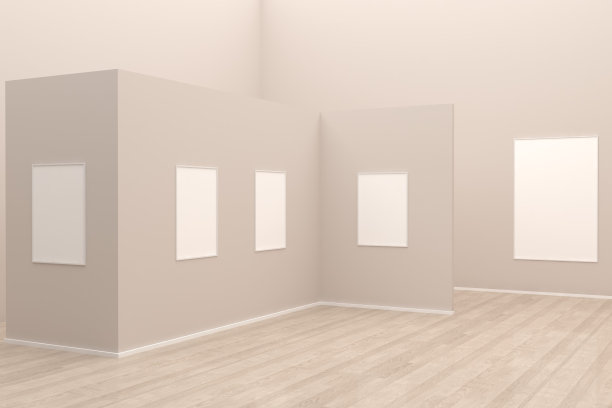 空博物馆大厅的3D效果图图片下载