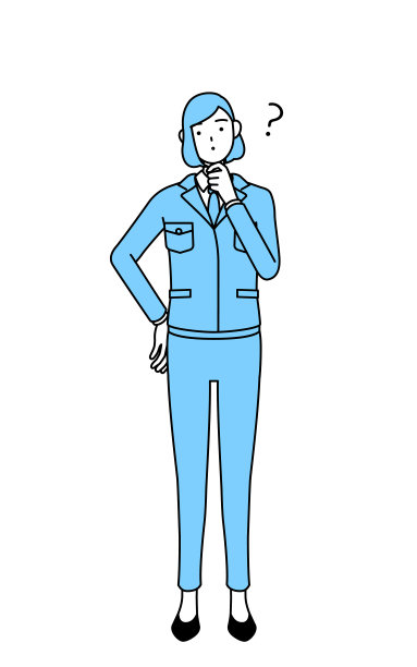 简单的线条画插图的女人在工作穿着与问题。图片下载