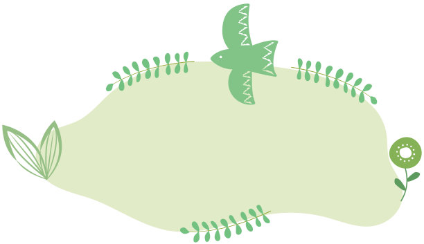 可爱的文字框架与斯堪的纳维亚主题，抽象的绿色框架图片下载