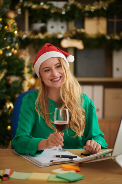 圣诞节在线会议图片下载