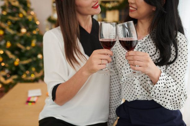 女商人庆祝圣诞节图片下载