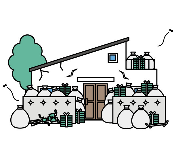 附近令人讨厌的废弃垃圾屋图片下载