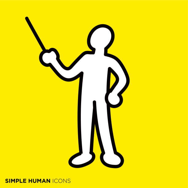 简单的人类图标系列《解释的人》图片下载