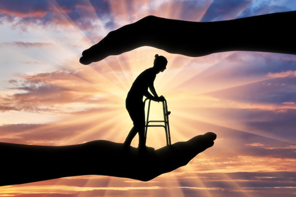 保护和帮助残疾人和老年人的概念图片下载