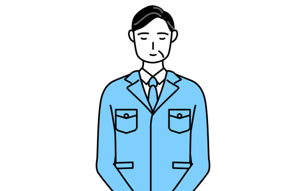 管理人员、经理、厂长，一个人在工作时戴着轻鞠躬。图片下载