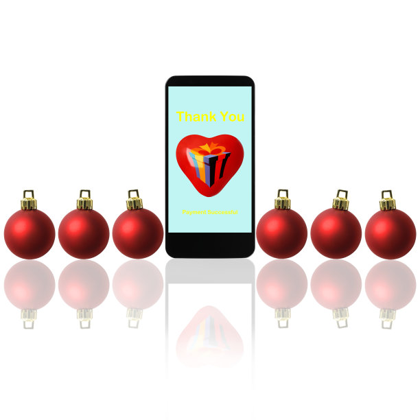 在白色背景下使用智能手机进行无现金支付图片下载