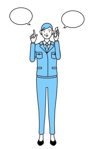 管理人员、经理们、工厂经理，一位穿着工作服的高级妇女一边打电话一边指指点点。图片下载