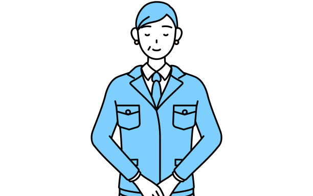 管理人员、厂长、厂长等高级妇女在上班时都穿着轻鞠躬的衣服。图片下载