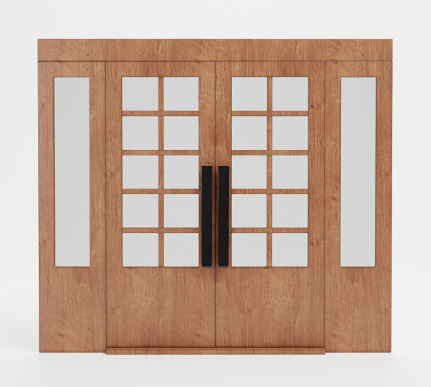 逼真的3D渲染双门图片下载