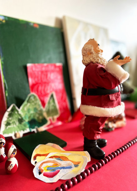 艺术工作室的圣诞装饰图片下载