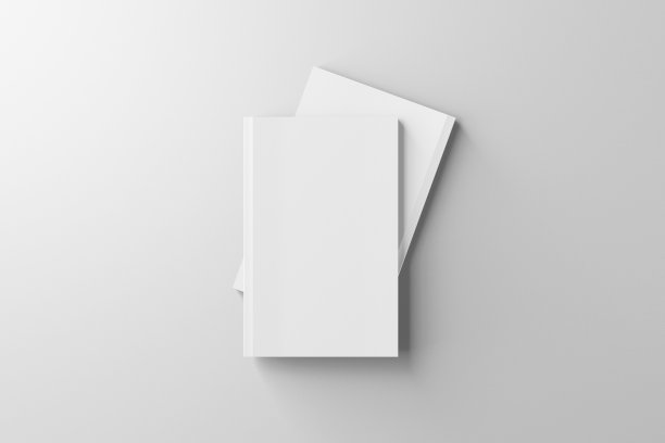 现实的3d书模型插图与2软封面。书模型站在孤立的灰色背景与阴影。图片下载