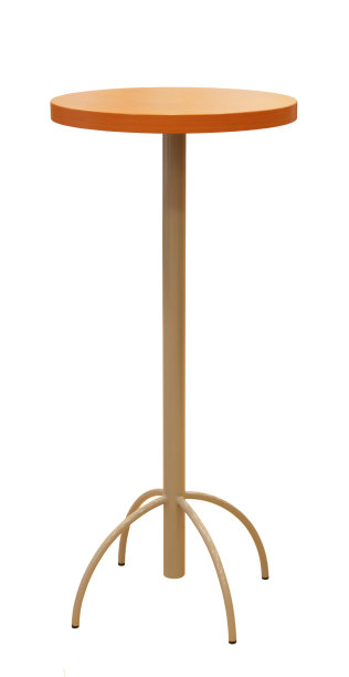 高棕色酒吧桌子酒吧站立聚集桌类型孤立在白色背景图片下载