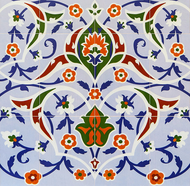 阿拉伯建筑图案五颜六色。图片下载