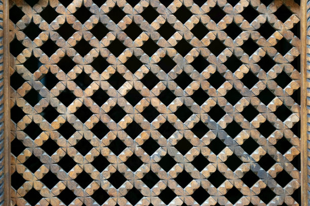 美丽的木制东方背景格栅图片下载