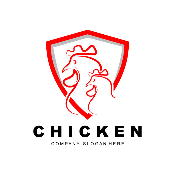 鸡标志，农场动物矢量，鸡场设计，炸鸡餐厅，咖啡馆图片下载