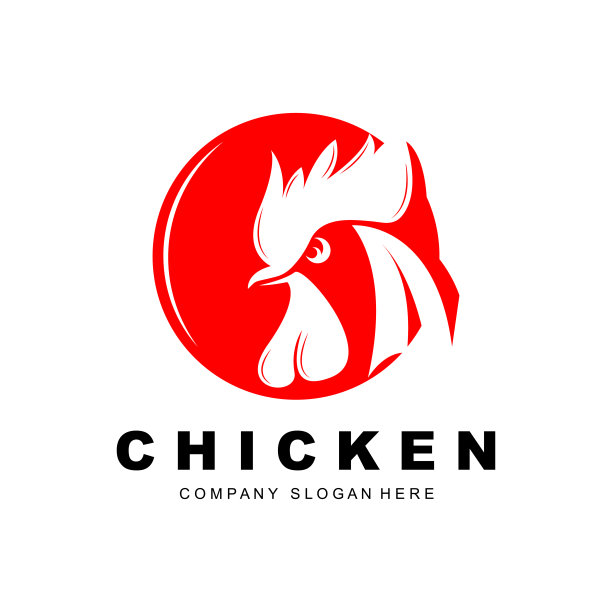 鸡标志，农场动物矢量，鸡场设计，炸鸡餐厅，咖啡馆图片下载