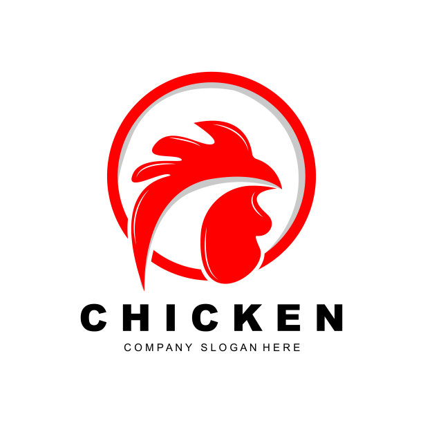 鸡标志，农场动物矢量，鸡场设计，炸鸡餐厅，咖啡馆图片下载