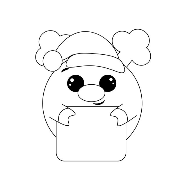 可爱的驯鹿海报没有文字黑白相间的祝贺图片下载